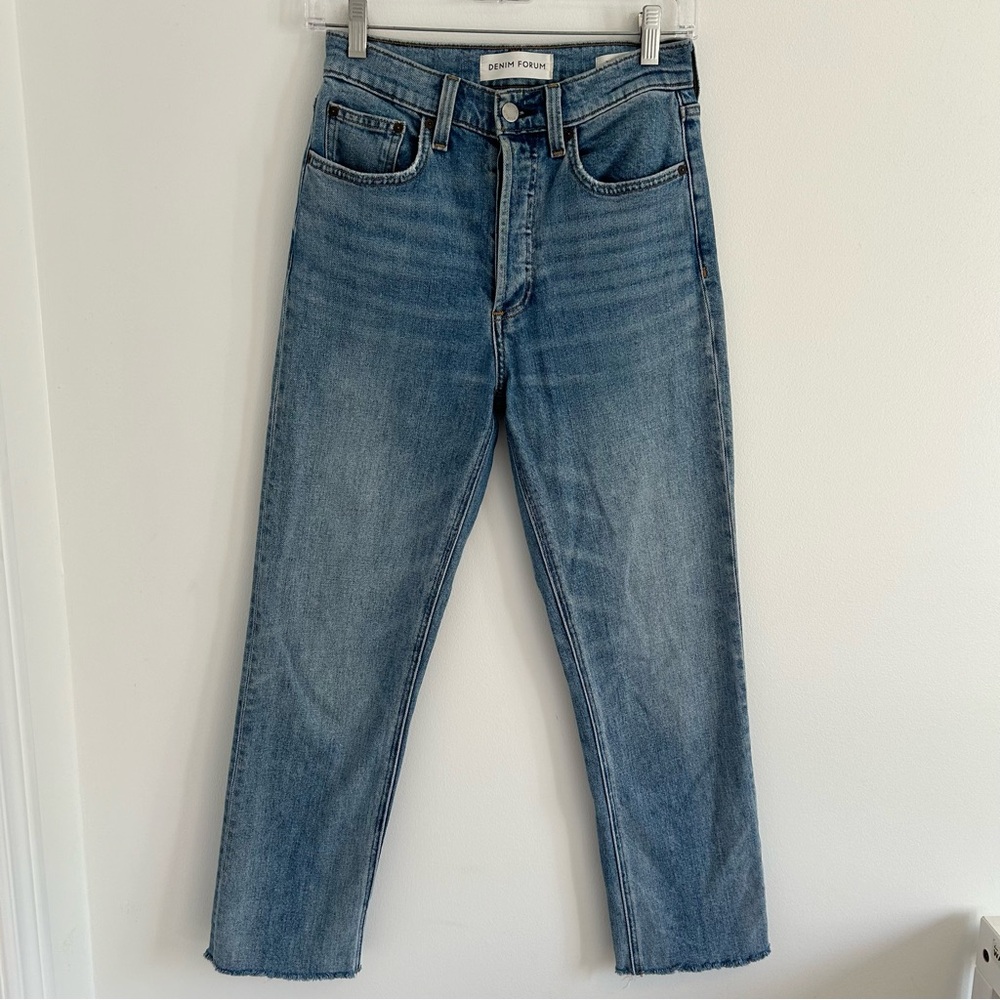 (SOLD) DENIM FORUM x ARITZIA The Arlo High Rise Straight Size 26 - Picture 4 of 17